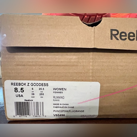 REEBOK Z GODDESS Size 8.5 Women’s Running Shoes PUNCHPINK/FLUORANGE - Picture 7 of 7